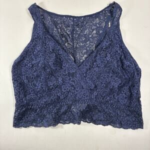 SOMA bralette lace racerback bra XL navy blue